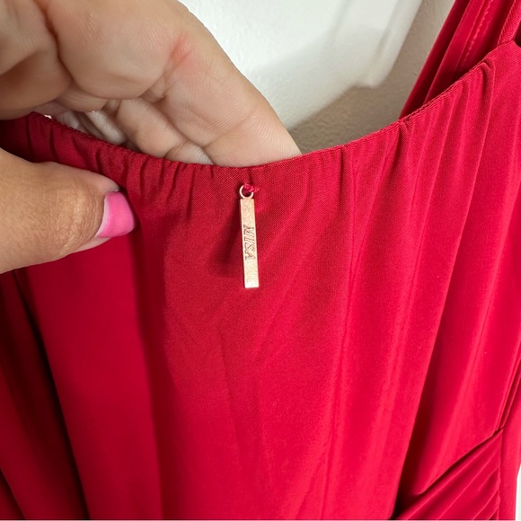 NWT MISA Los Angeles Veronica Wrap Dress in Red - Picture 10 of 10